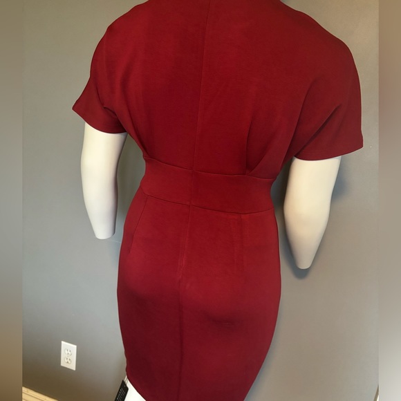 Red short sleeve dress with belt, Large BNWT - Picture 7 of 15